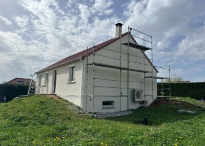Façade avant travaux de ravalement de façade avec enduit par AMI Lorraine, vue 2
